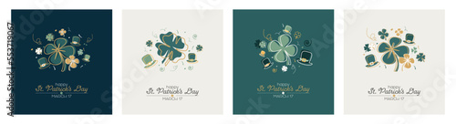 St. Patrick's Day card set.