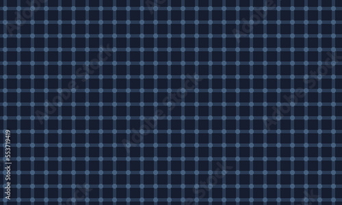 Vector seamless. Simple pattern with grid and mini circle of Hermann Grid illusion. For masculine fabric textile swatch ladies dress man shirt tablecloth or other textile design.Blue, light blue color