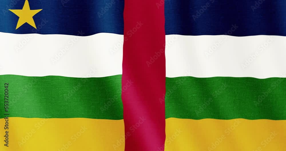 Central African Republic flag seamless loop animation. 4k animation background with the flag of Central African Republic. 4k resolution animated backdrop. Central African Republic flag seamless loop animation. 4k animation background with the flag of Central African Republic. 4k resolution animated backdrop.