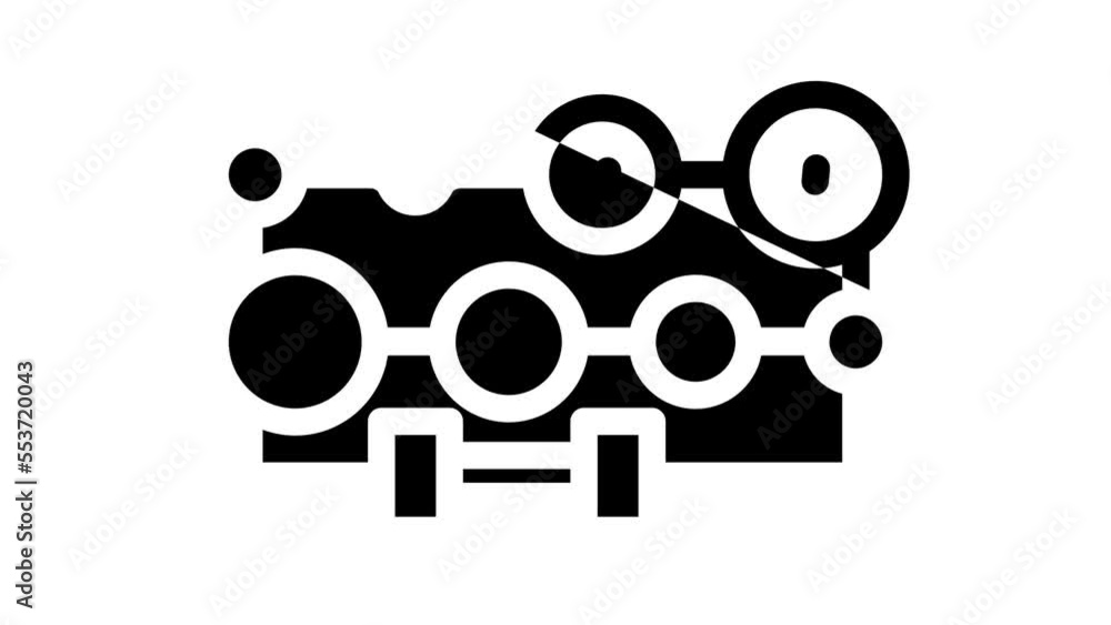 dumbbell sport equipment line icon animation dumbbell sport equipment line icon animation
