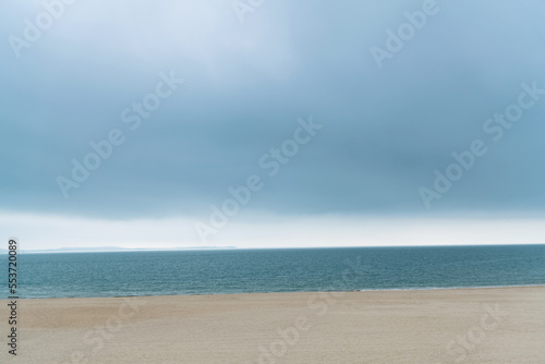 Fototapeta Naklejka Na Ścianę i Meble -  Dark cloudy sky above the sea