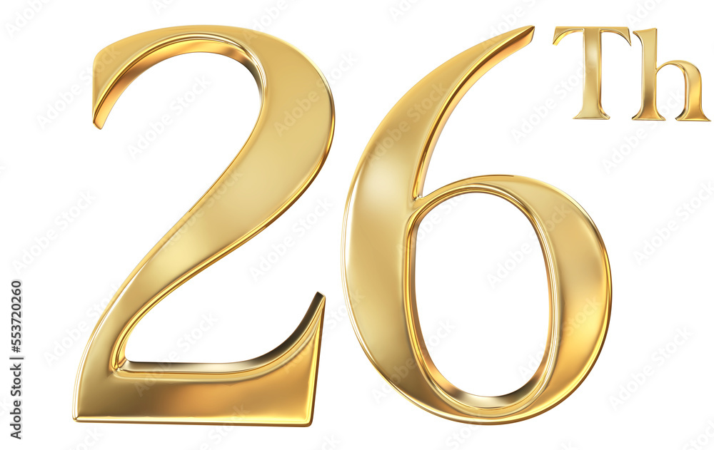 Golden Number 3D Rendering Golden Number 3D Rendering