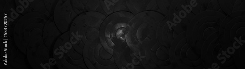 Dark Black Wide Background (Website Header) (3D illustration) photo