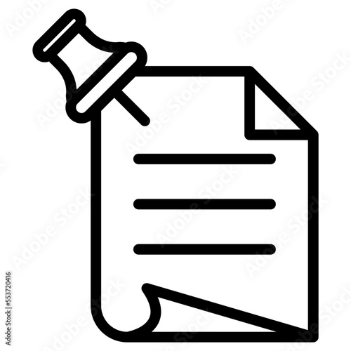 paper with pin icon