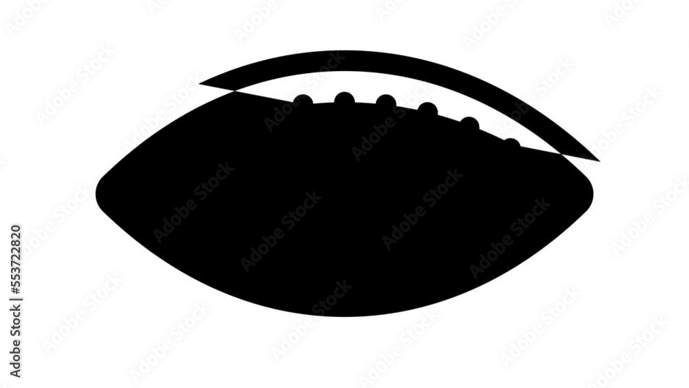 ball football game play accessory line icon animation