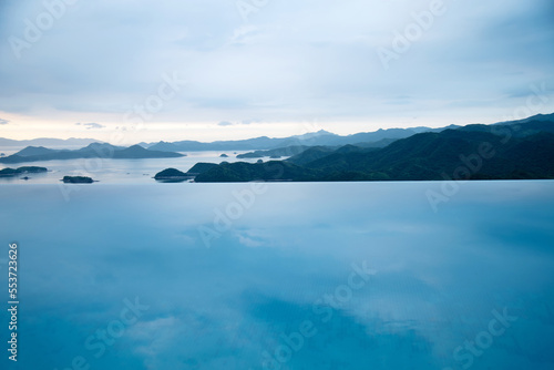 Swimming pool connected to the sea