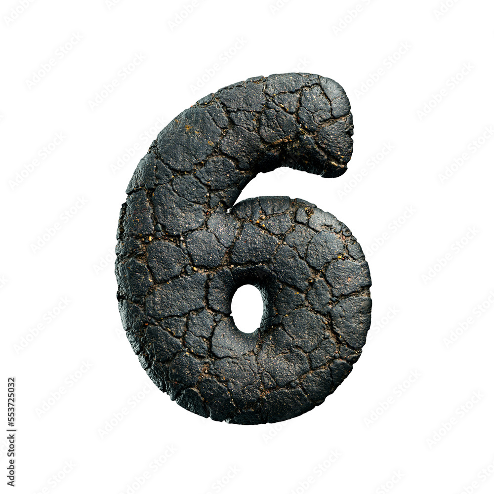 asphalt number 6 - 3d tarmac digit - Suitable for road, transport or highway related subjects
asphalt number 6 - 3d tarmac digit - Suitable for road, transport or highway related subjects