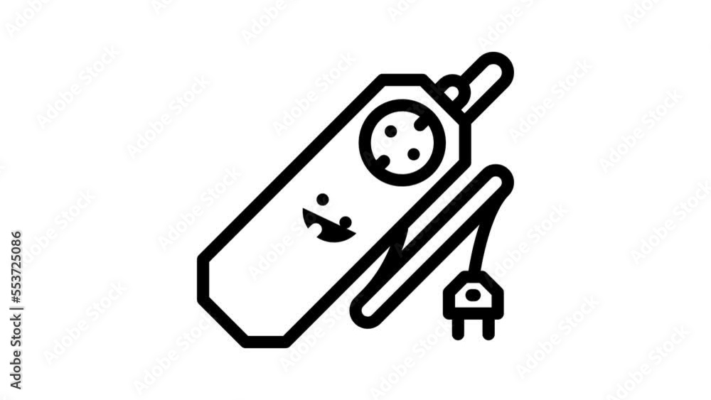 cord socket line icon animation cord socket line icon animation