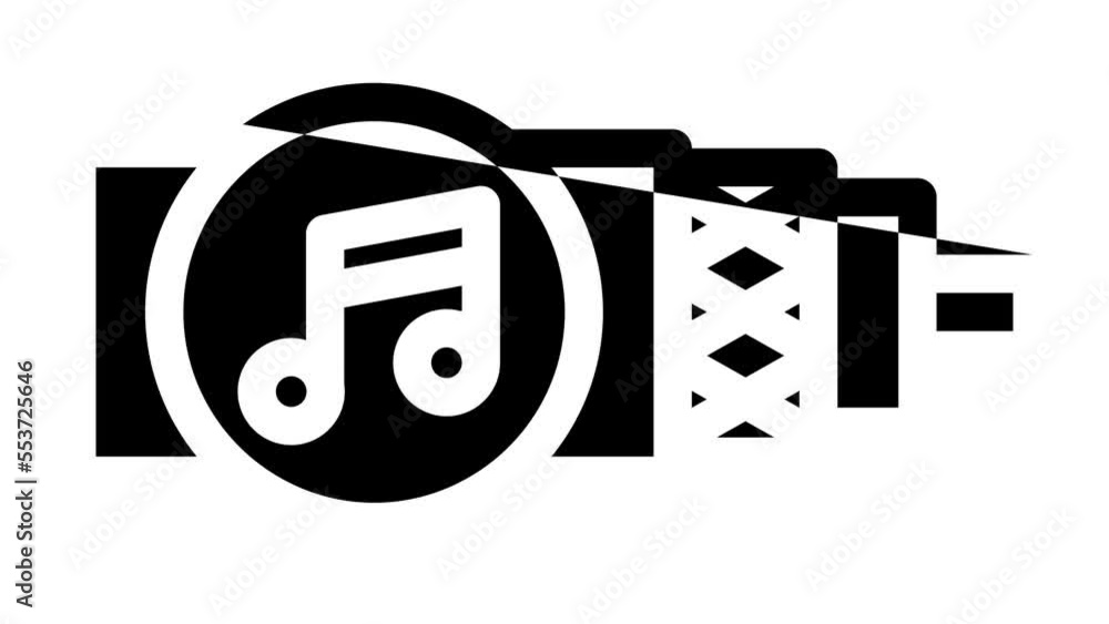 audio cable line icon animation audio cable line icon animation