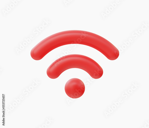 3d Realistic Wireless network vector illustration