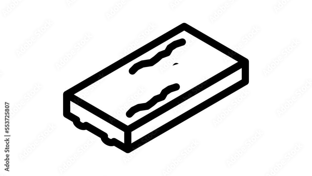 exterior facing brick line icon animation