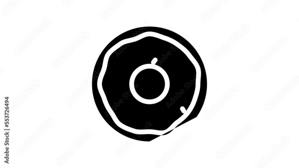 donut sweet food line icon animation donut sweet food line icon animation