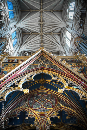 London, UK.  High Altar 1867 by George Gilbert Scott in Collegiate Church of Saint Peter in Westminster Abbey. © IRStone