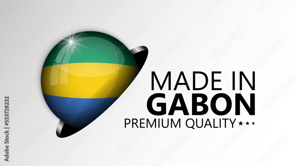 Made in Gabon graphic and label.