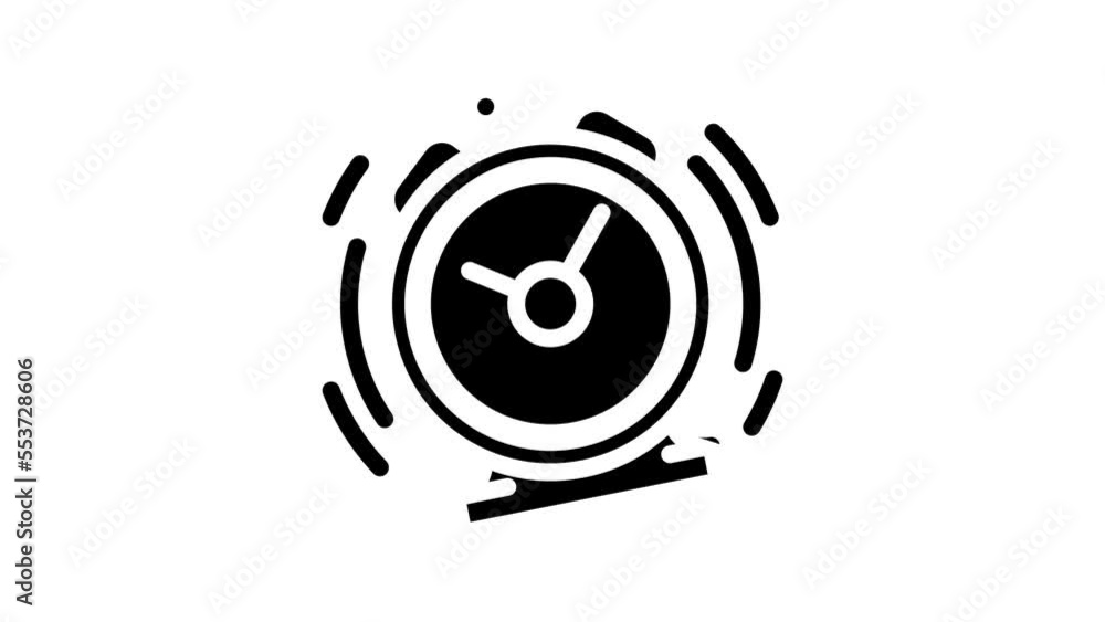 ringing alarm clock line icon animation ringing alarm clock line icon animation