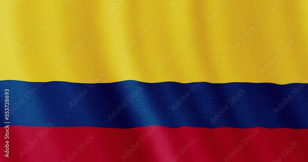 4k seamless loop animation with the flag of Colombia. Colombian flag backdrop seamless animation. 4k seamless loop animation with the flag of Colombia. Colombian flag backdrop seamless animation.