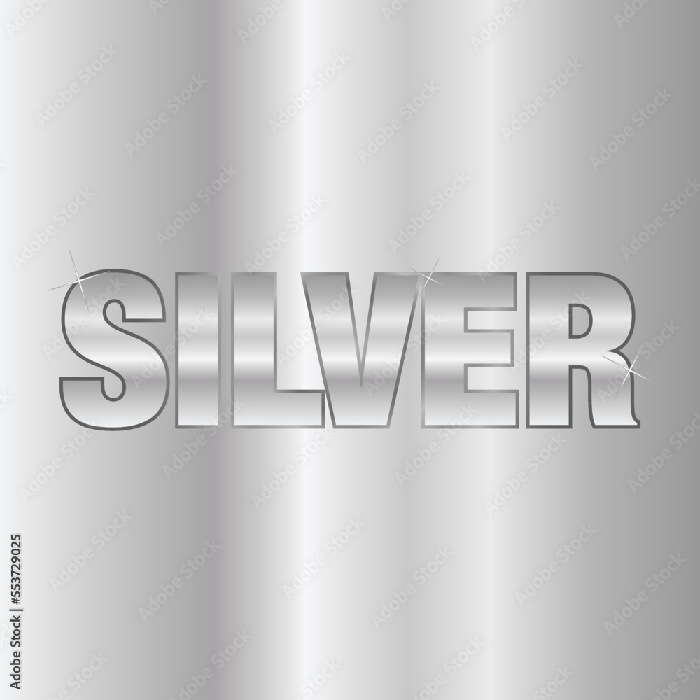 Fototapeta premium silver shine text with sparkle gradient background vector illustration eps