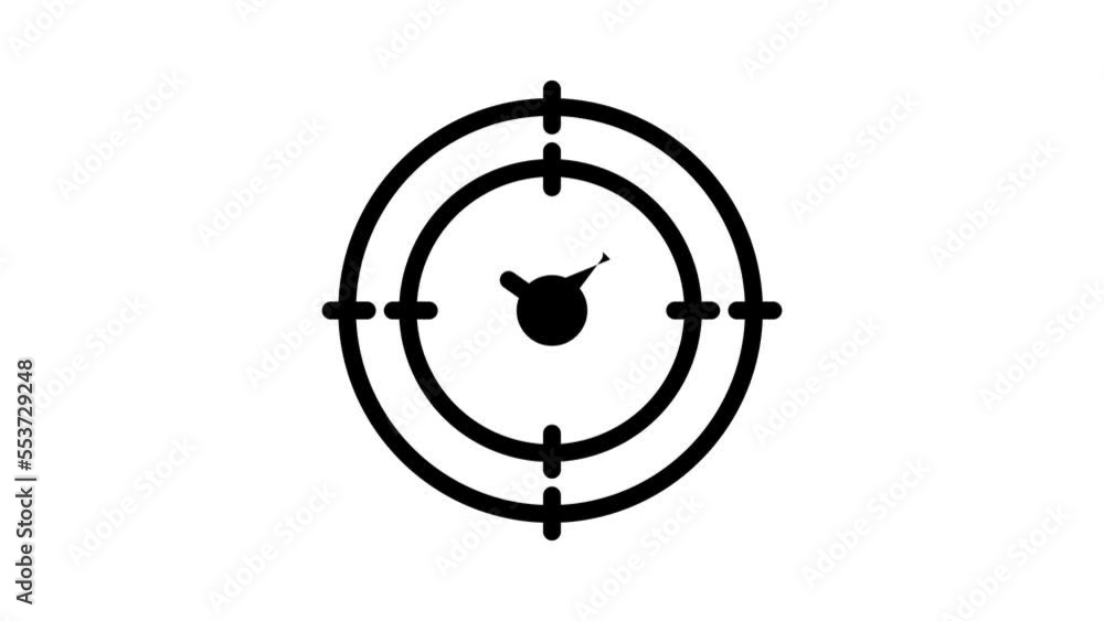 target of time management line icon animation target of time management line icon animation
