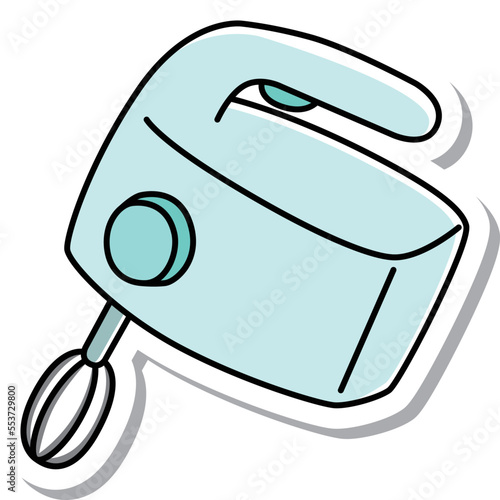 ステッカー風の単品アイコン　泡立て器