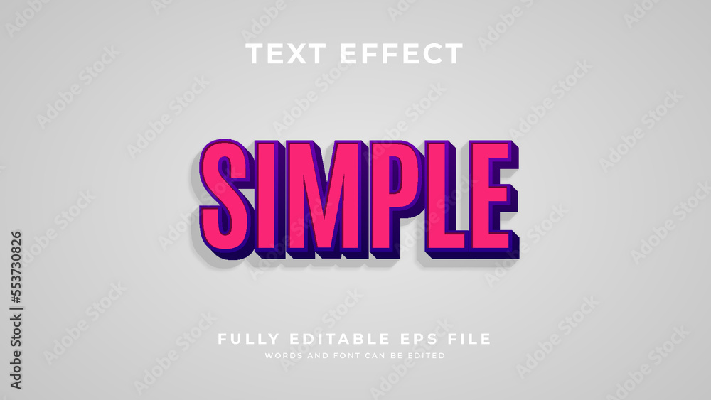 Simple text effect