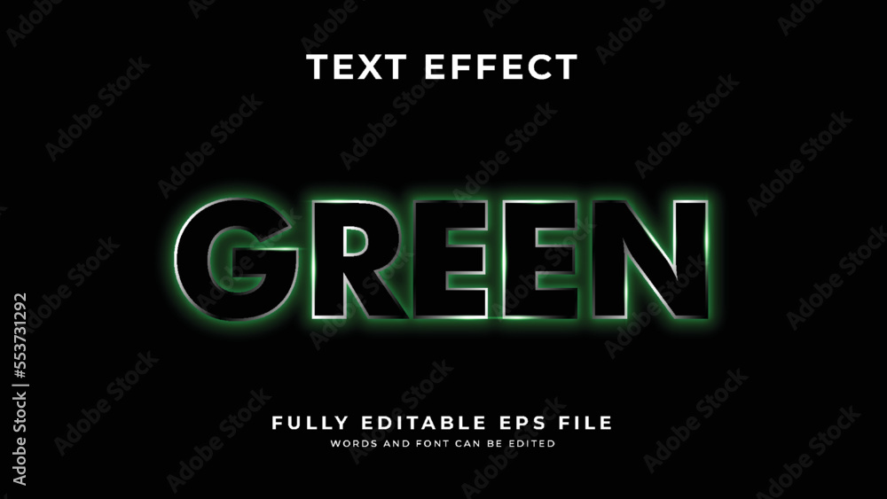 Green light text effect
