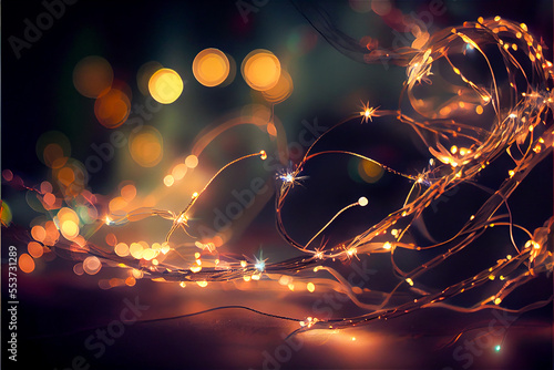 Fairy lights background cre...