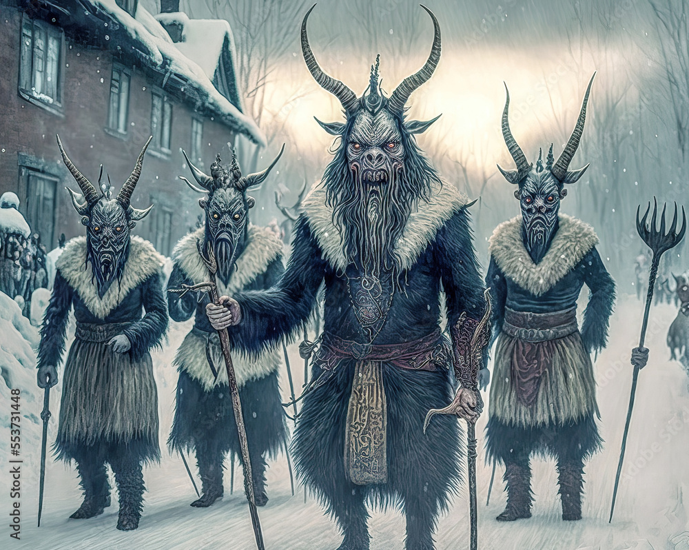 Krampus Krampusbrauch Schimmelreiter Krampuslauf in Bayern Österreich
