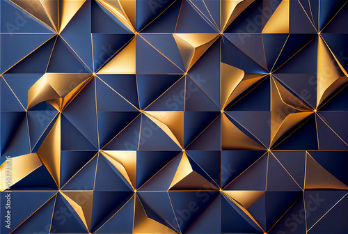 Gold and very dark blue geo...