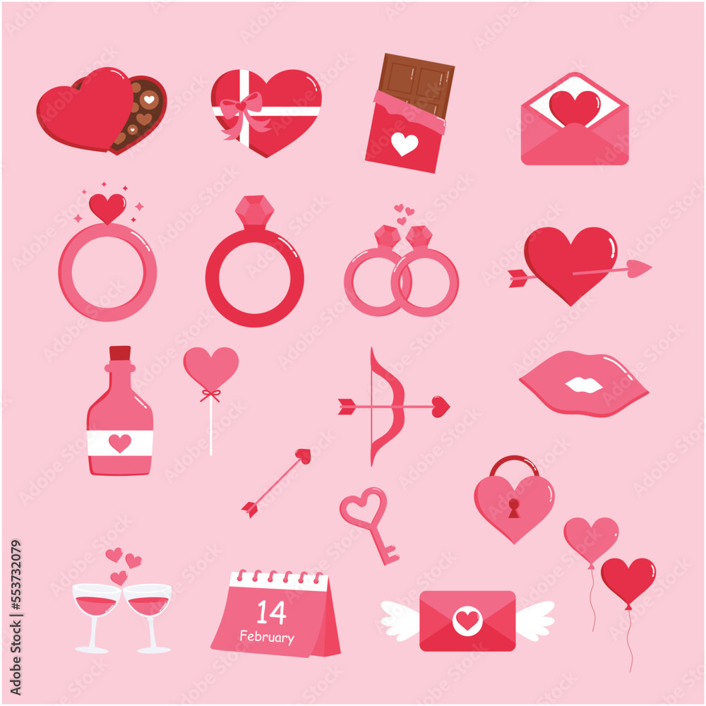 Valentine's day elements Decoration Valentine's day elements Decoration