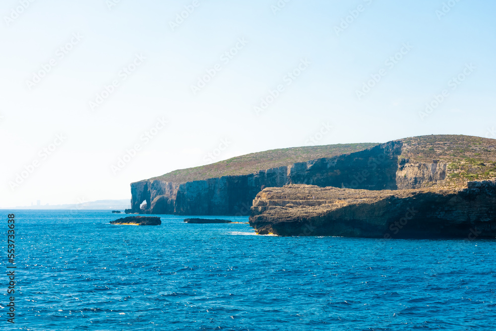 Cliffs of Comino Island, Malta Cliffs of Comino Island, Malta