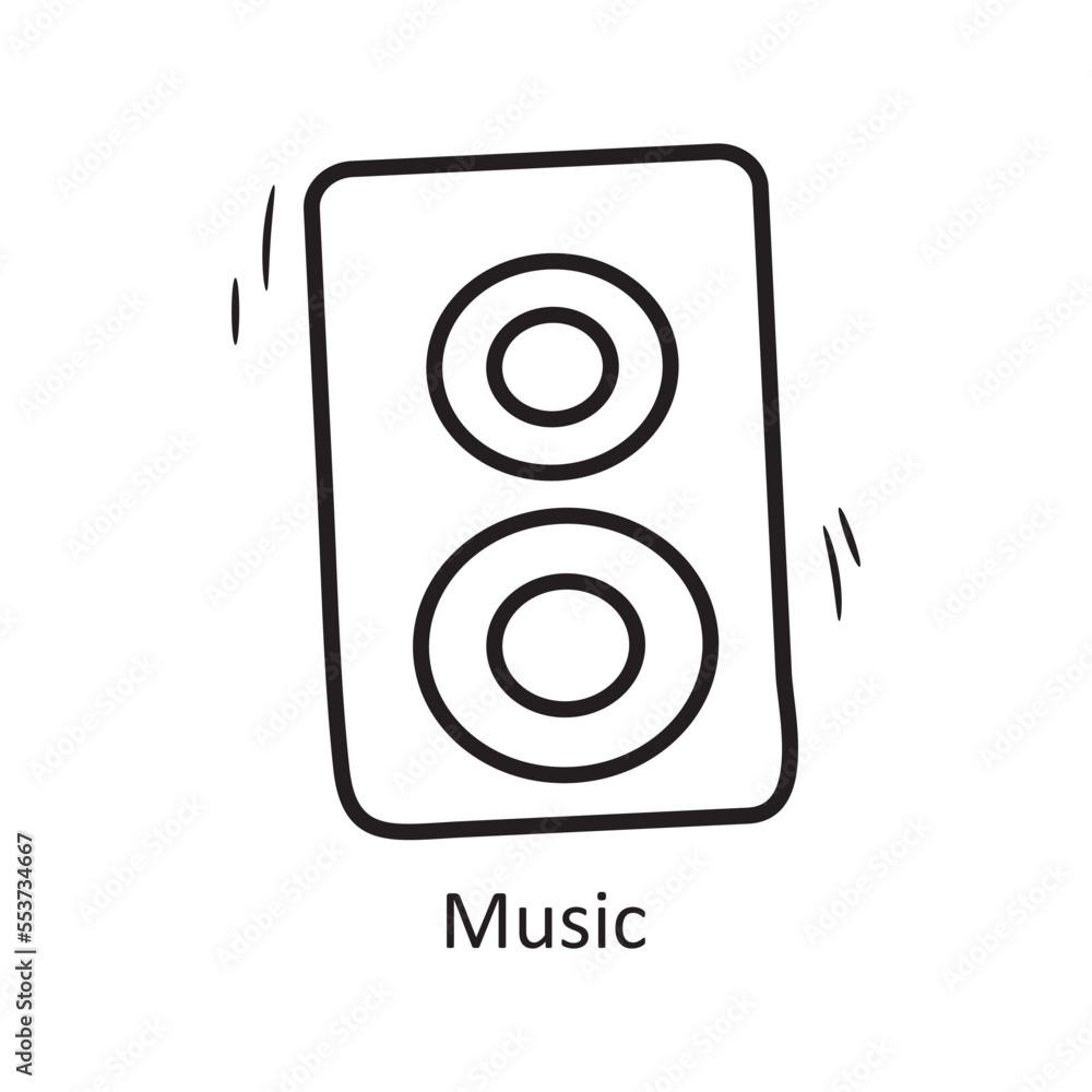Music vector outline Icon Design illustration. Party and Celebrate Symbol on White background EPS 10 File Music vector outline Icon Design illustration. Party and Celebrate Symbol on White background EPS 10 File