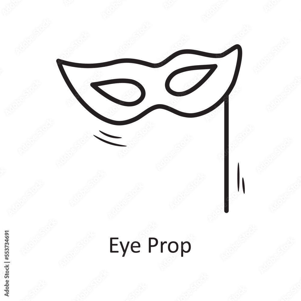 Eye Prop vector outline Icon Design illustration. Party and Celebrate Symbol on White background EPS 10 File Eye Prop vector outline Icon Design illustration. Party and Celebrate Symbol on White background EPS 10 File