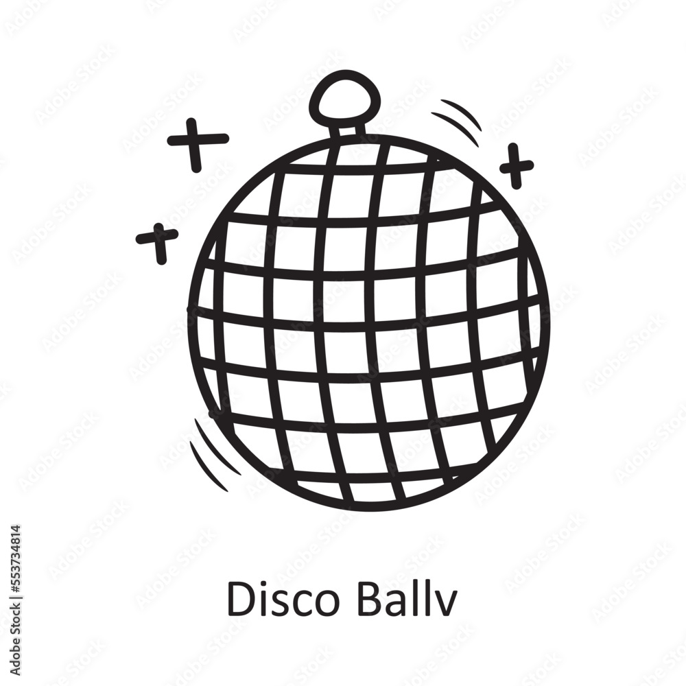 Disco Ball vector outline Icon Design illustration. Party and Celebrate Symbol on White background EPS 10 File Disco Ball vector outline Icon Design illustration. Party and Celebrate Symbol on White background EPS 10 File