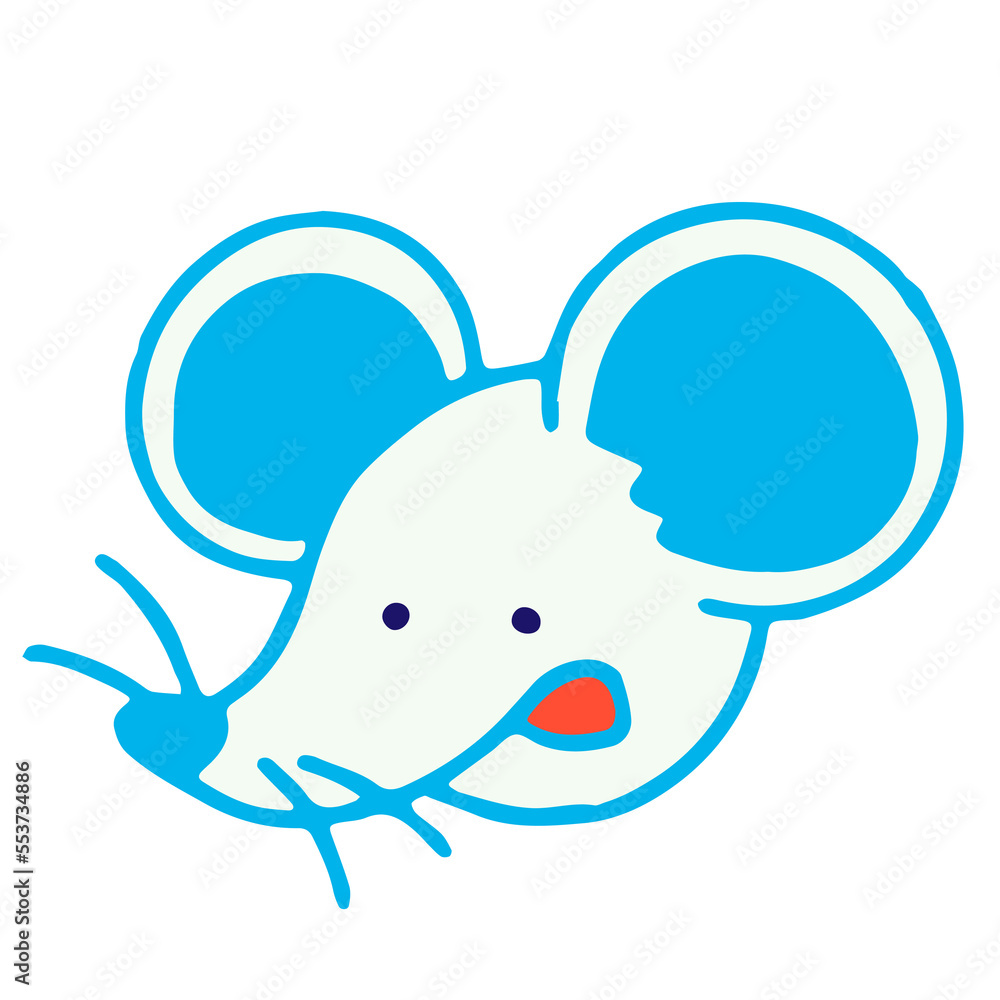 cute doodle mouse clipart. Colorful planning decoration.