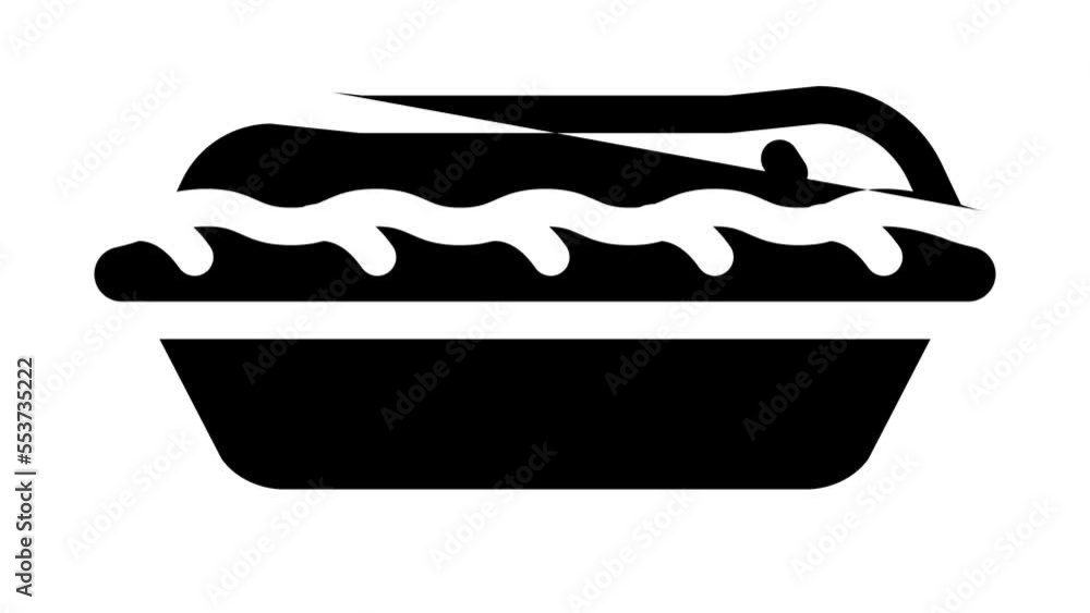 pumpkin pie line icon animation pumpkin pie line icon animation