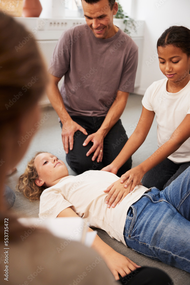 Teachers giving first aid training Teachers giving first aid training