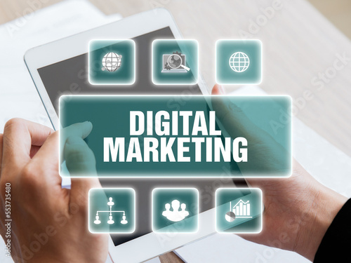 Digital marketing and internet marketing background