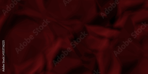 Dark Black and red facbric paper crumpled texture. dark black and red backdrop textured crumpled black paper background. panorama black paper texture background, crumpled pattern