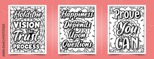 Motivational quotes adult coloring books, Inspirational quotes adult coloring pages with Positive and Good Vibes

