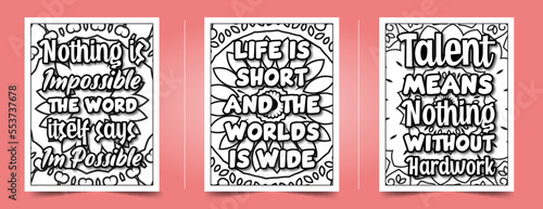 Inspirational quotes adult coloring book for adults, Motivational quotes adult coloring pages with Positive and Good Vibes
