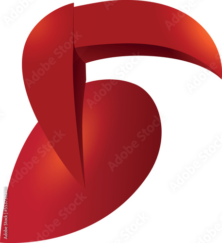 stylized minimalistic toucan. minimalism. logo