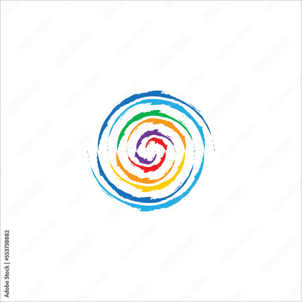 meditation and yoga logo with seven colors of aura energy meditation and yoga logo with seven colors of aura energy