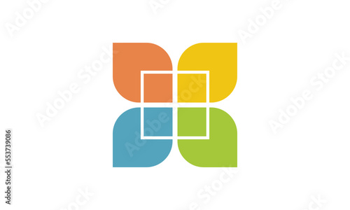 four seasons of the year logo icon concept