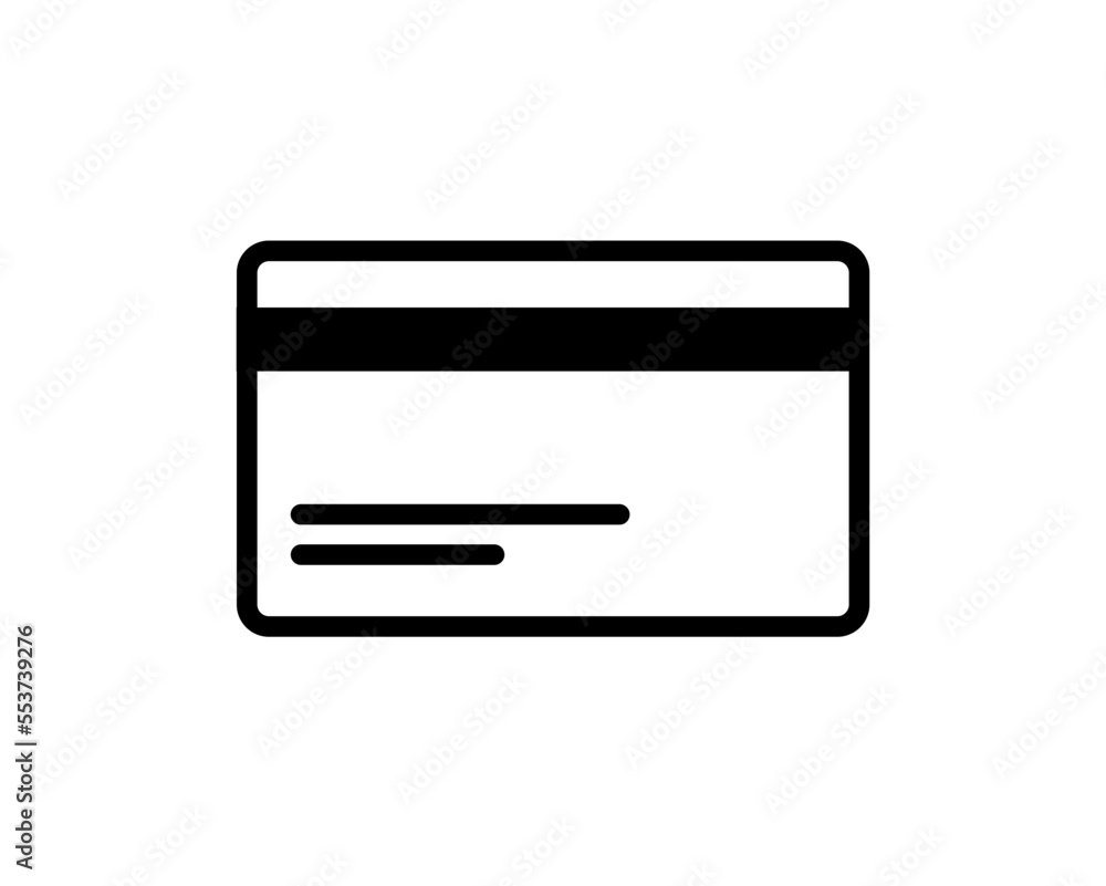 Credit card icon. Debit and credit shopping concept on white background Credit card icon. Debit and credit shopping concept on white background