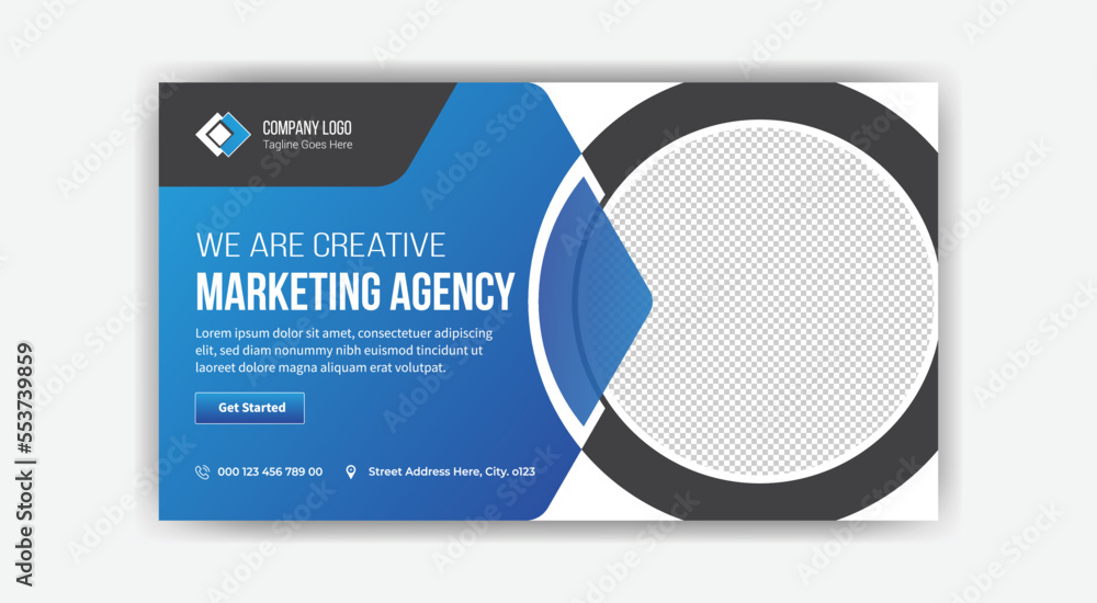 We are creative Marketing agency YouTube thumbnail banner design 