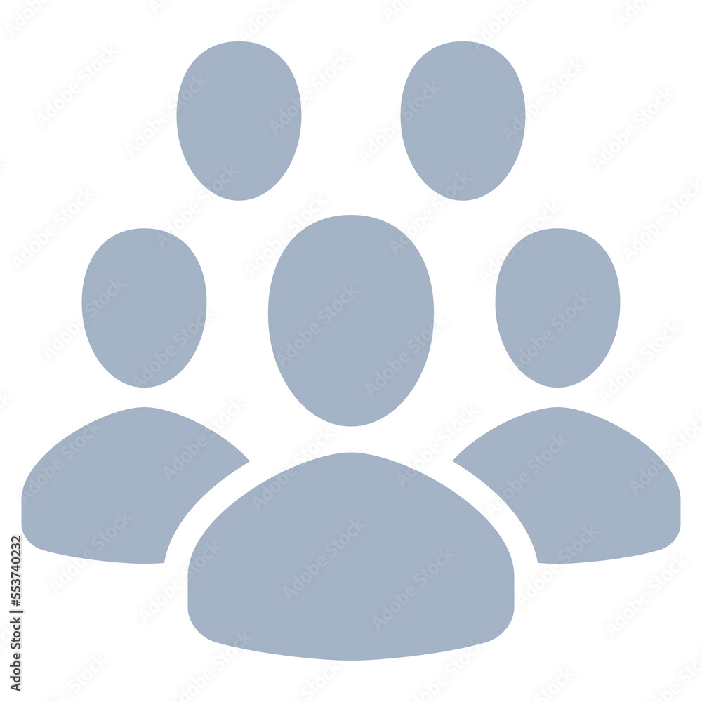 Five people icon, user illustration. Five people icon, user illustration.