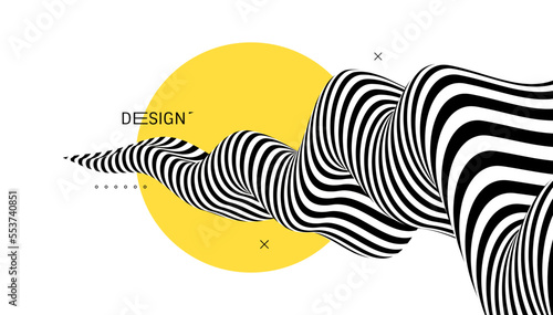 Pattern with optical illusion. 3d cover design template. Asian vector illustration for brochure, magazine, poster, presentation, flyer and banner.