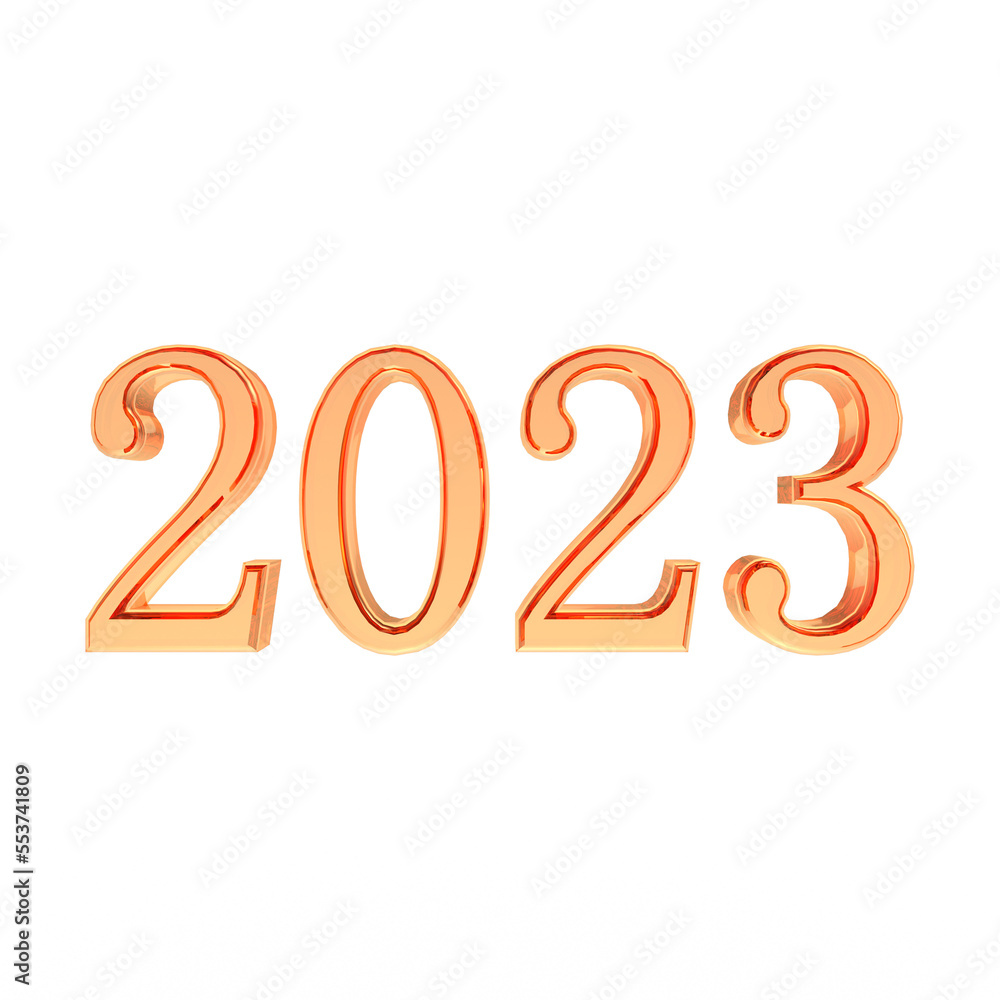 2023 3D Rendering 数字 年 透過PNG 2023 3D Rendering 数字 年 透過PNG