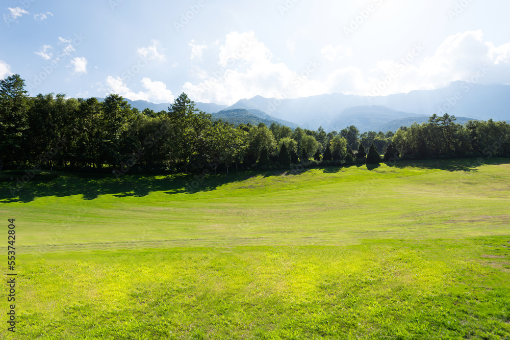 Landscape of golf course in the countryside Landscape of golf course in the countryside