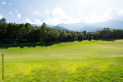 Landscape of golf course in the countryside